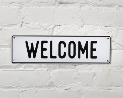 Welcome Aluminum Sign
