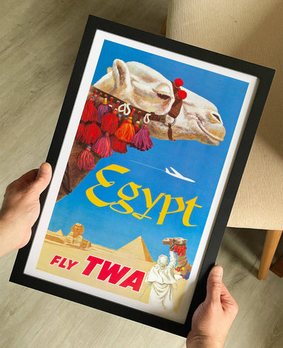TWA Airlines (Egypt) 1960s Poster