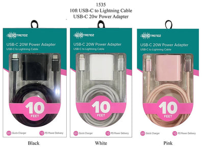 10ft. USBC to Lightning Fast Charging Set