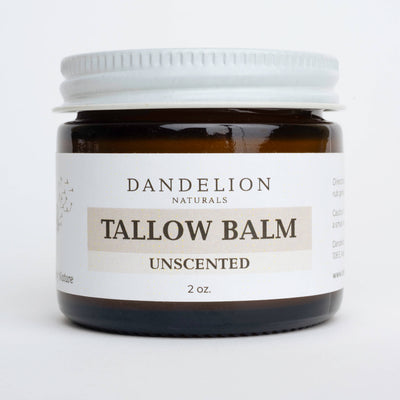 Unscented Grass Fed Tallow Balm with Organic Olive Oil
