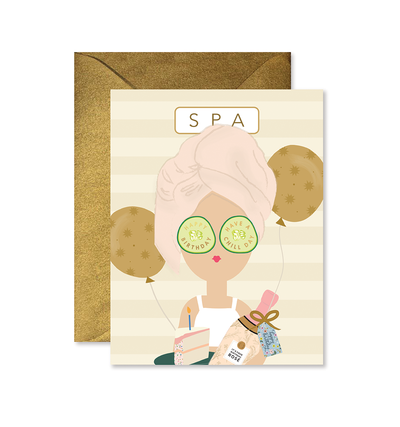 Spa Chill Birthday Greeting Card