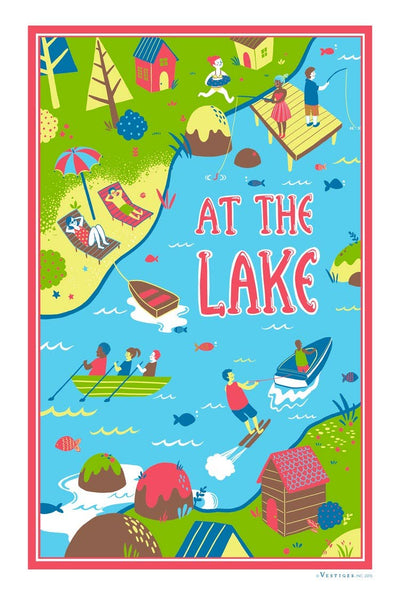 At the Lake Tea Towel