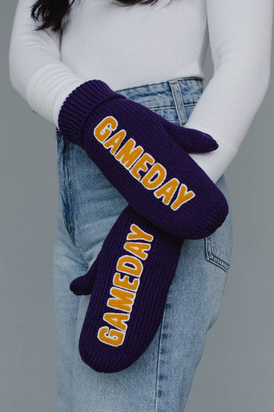 Purple & Gold Game Day Mittens