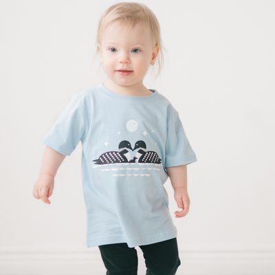 Loon Family Toddler T-Shirt, Kid Tee