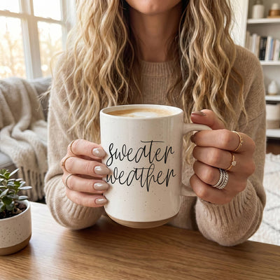 Sweater Weather Coffee Mug, Fall Decor & Gifts, Autumn Cups