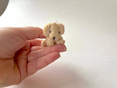 Mini Plush Puppy Dog Bag Charm Backpack Keychain 