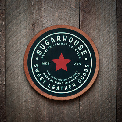 Fore! Golf Leather Coaster