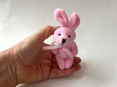 Small Plush Bunny Rabbit  (Pink) 
