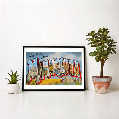 Art Print MN-72 Greetings from Minnesota