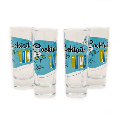 Cocktail Time Retro Style Shot Glass