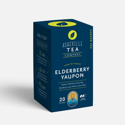 Tea Box with Elderberry Yaupon individual Tea Bags