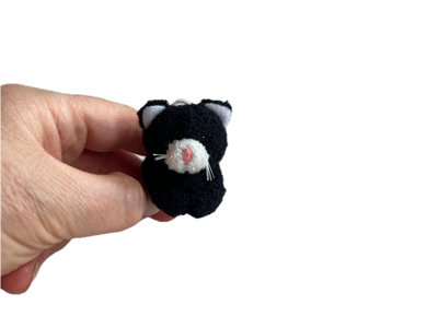 Small Plush Kitty Cat (Black White) 