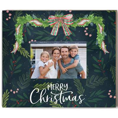 Merry Christmas Holiday Foliage Photo Frame Christmas Decor