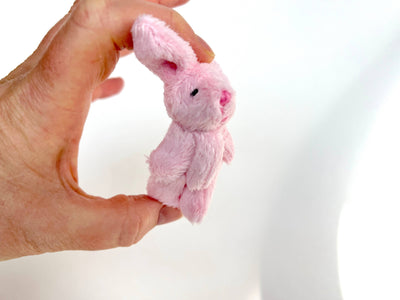 Miniature Plush Bunny Rabbit Pink