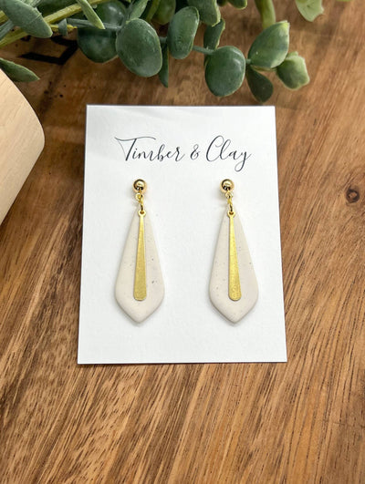 Teardrop Polymer Clay Dangles, Lightweight and Handmade