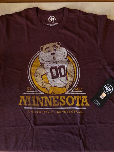 Minnesota Golden Gophers Emblem Mark Scrum Dark Maroon Men's T-Shirt