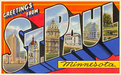 Postcard MN-01 Greetings from St. Paul
