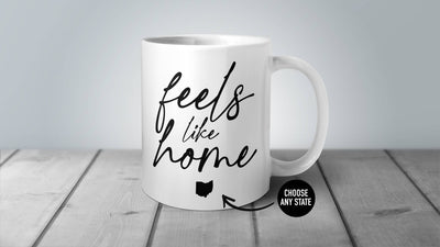 Feels Like Home Minnesota Outline Mug