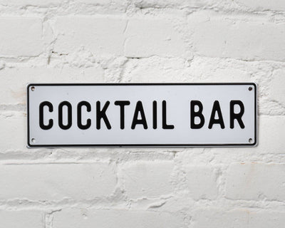 Cocktail Bar Aluminum Sign