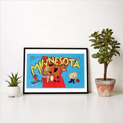 Art Print MN-324 Greetings from Minnesota