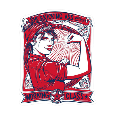 She's Kicking Ass Sticker