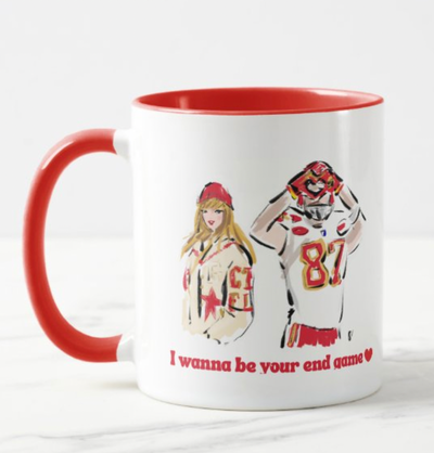 Taylor Swift & Travis Superbowl End Game Mug