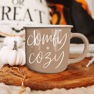 Sweater Weather Coffee Mugs, Neutral Fall Drinkware Cute Cup