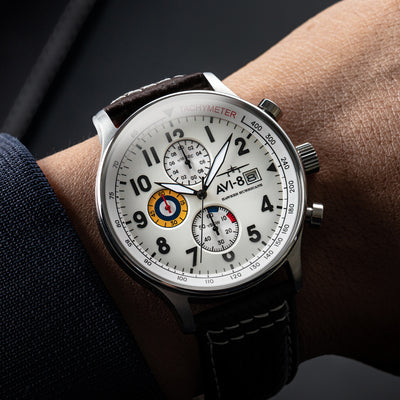 Classic Chronograph Hawker Hurricane Watch (Classic White)
