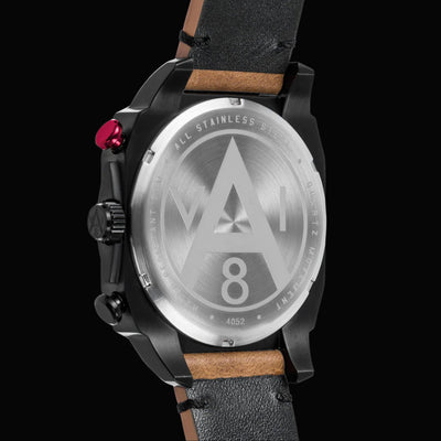 Retrograde Chronograph Hawker Hunter Watch (Charcoal Ember Brown)