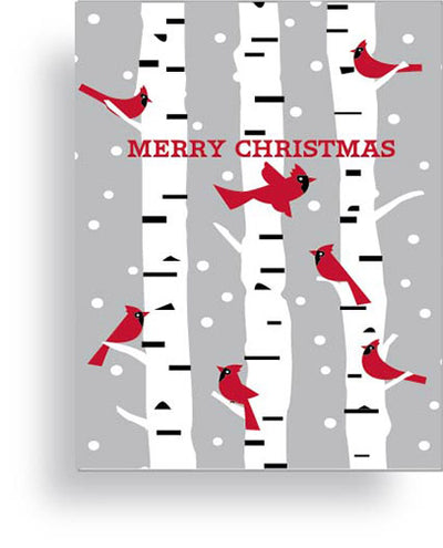 Winter Cardinals "Merry Christmas" Greeting Card