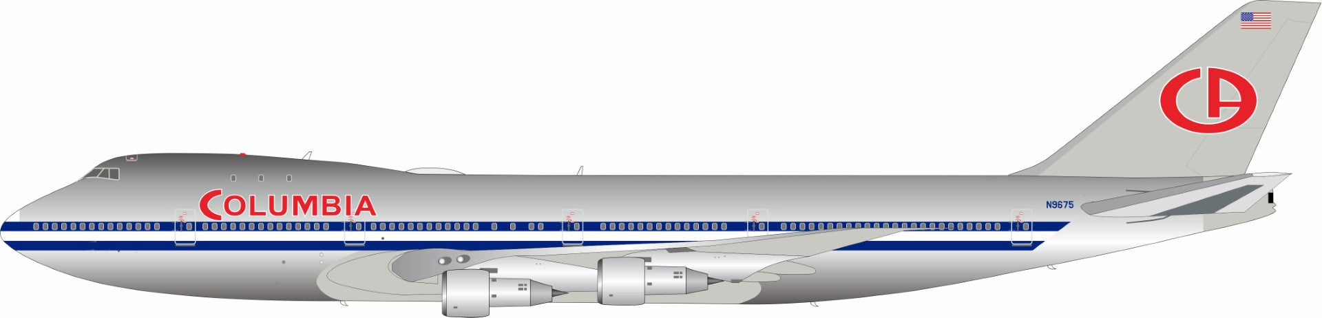 Inflight200 1:200 Columbia Boeing 747-100 N9675 (Airport '75) B-741-AI ...