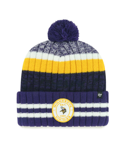 Minnesota Vikings '47 Cuff Quiver Purple Knit Pom Beanie