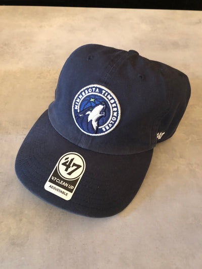 Minnesota Timberwolves '47 Clean Up Navy Cap (Lettered)
