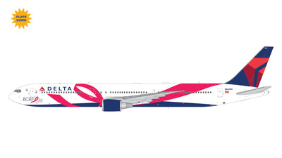 GeminiJets 1:200 Delta Air Lines Boeing 767-400ER N845MH ("BCRF" breast cancer red ribbon, flaps down) G2DAL1446F PRE-ORDER