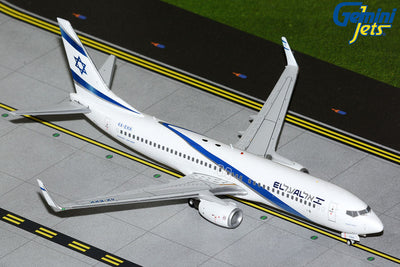 GeminiJets 1:200 El Al Israel Airlines Boeing 737-800W 4X-EKK (upgraded stand) G2ELY1360