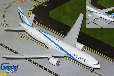 GeminiJets 1:200 El Al Israel Airlines Boeing 777-200ER 4X-ECB (flaps down) G2ELY1361F
