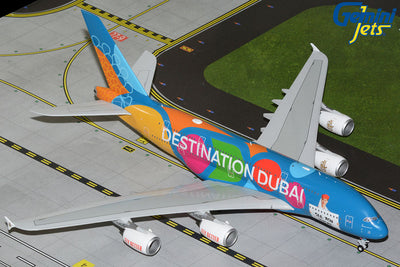 GeminiJets 1:200 Emirates Airbus A380-800 A6-EES "Destination Dubai"/"Be Part Of The Magic" G2UAE1409