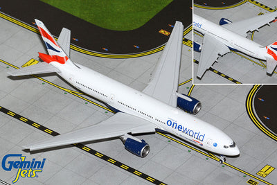 GeminiJets 1:400 British Airways Boeing 777-200ER G-YMMR (Oneworld, flaps down) GJBAW2194F