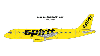 GeminiJets 1:400 Spirit Airlines Airbus A320-200 N604NK (final revenue flight) GJNKS2442 PRE-ORDER