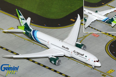 GeminiJets 1:400 Saudi Arabian Airlines Boeing 787-9 Dreamliner HZ-ARB "National Day" (flaps down) GJSVA2310F