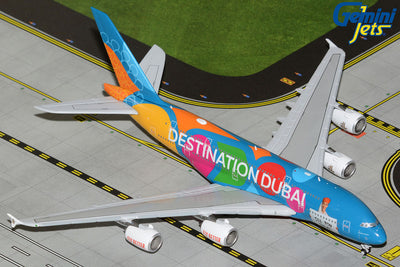 GeminiJets 1:400 Emirates Airbus A380-800 A6-EES "Destination Dubai"/"Be Part Of The Magic" GJUAE2345