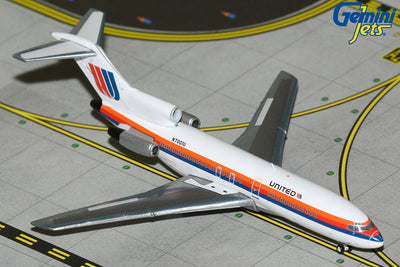 GeminiJets 1:400 United Airlines Boeing 727-100 N7001U (Saul Bass livery, polished) GJUAL2349