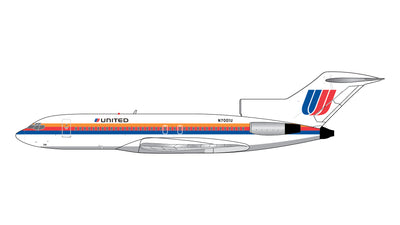 GeminiJets 1:400 United Airlines Boeing 727-100 N7001U (Saul Bass livery, polished) GJUAL2349