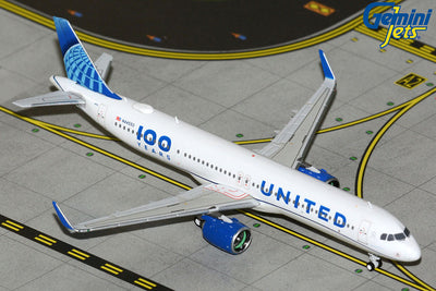 GeminiJets 1:400 United Airlines Airbus A321neo N44550 "100 Years" GJUAL2424