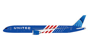 GeminiJets 1:400 United Airlines Boeing 787-10 Dreamliner N91007 "Stars and Stripes" GJUAL2446 PRE-ORDER