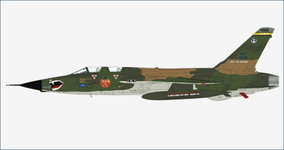Hobby Master 1:72 USAF Republic F-105F Thunderchief "Peach 91" 63-8299, 128th TFS, Dobbins, 24 May 1983 HA2553