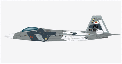 Hobby Master 1:72 USAF Lockheed Martin F-22 Raptor 860254, "Splinter Camouflage" (fictitious scheme) HA2831
