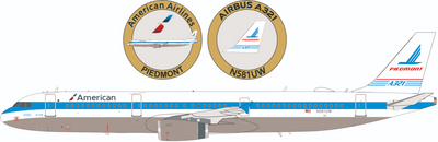Inflight200 1:200 American Airlines Airbus A321-231 with stand and collectors coin N581UW IF321AA581