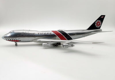 Inflight200 1:200 Flying Tiger Line Boeing 747-123F N800FT (Shark mouth livery, polished) w/ Stand and Key Tag IF741FTSM-P