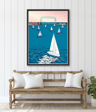 Duluth Sailboats Poster Print
